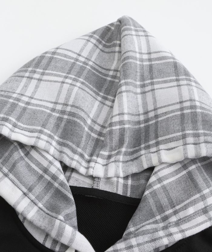 ZITY Men's Plus Size Long Sleeve Casual Plaid Hoodie-DUMFH04981|Zitysports