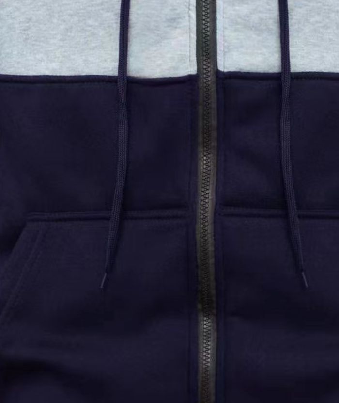 ZITY Men's Fleece Long Sleeve Casual Fashion Color Block Hoodie-DUMFH04983|Zitysports