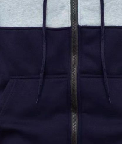 ZITY Men's Fleece Long Sleeve Casual Fashion Color Block Hoodie-DUMFH04983|Zitysports