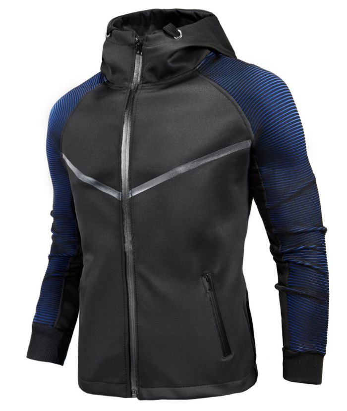 ZITY Men's Gym Sport Training Fitness Long Sleeve Zipper Hoodie-DUMHD05088|Zitysports