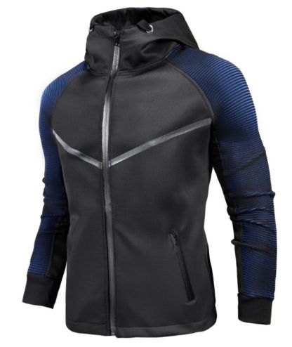 ZITY Men's Gym Sport Training Fitness Long Sleeve Zipper Hoodie-DUMHD05088|Zitysports