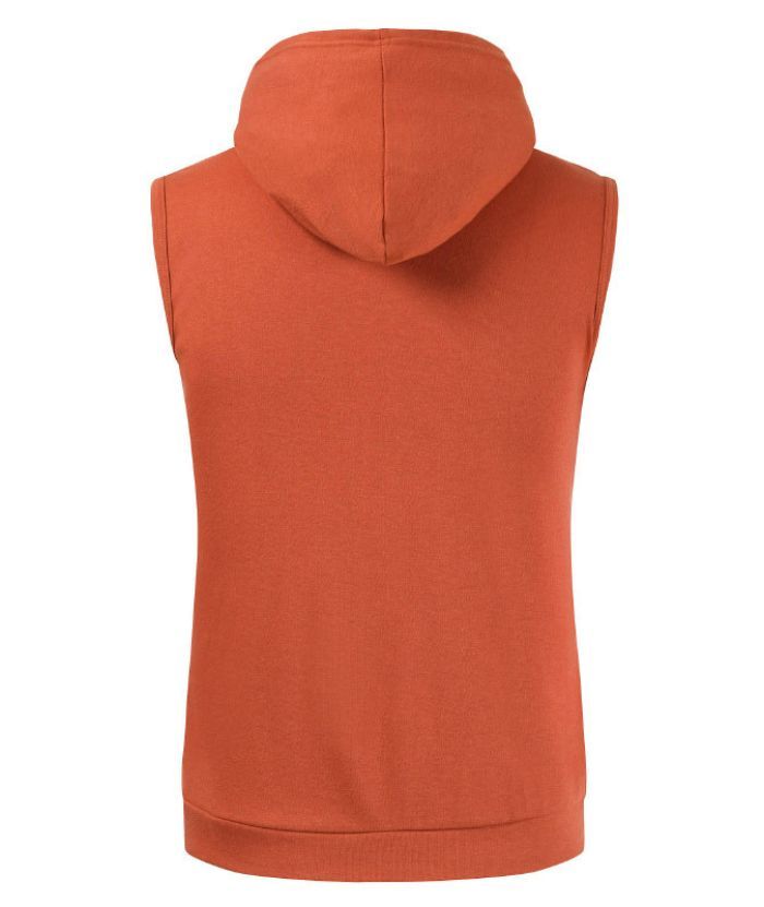 ZITY Men's Plus Size Zipper Sleeveless Hoodie-DUMMG05216|Zitysports
