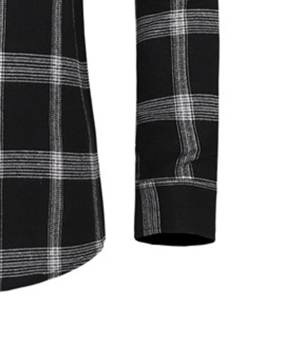 ZITY Men's Slim Fit Plaid Flannel Long Sleeve Shirt-DUMLT05250|Zitysports
