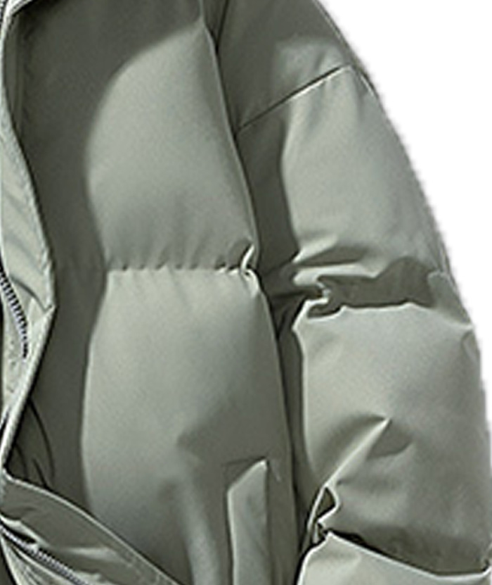 ZITY Men's Full Zipper Solid Color Puffer Jacket-DUMCO05528