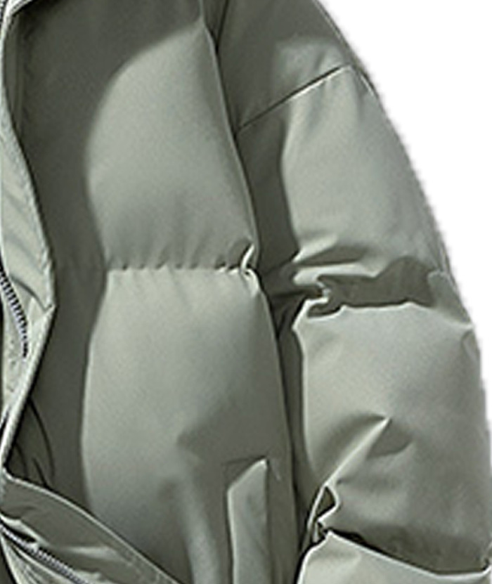 ZITY Men's Full Zipper Solid Color Puffer Jacket-DUMCO05528