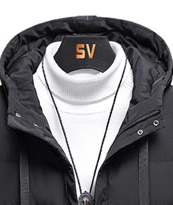 ZITY Men's Full Zipper Hooded Puffer Jacket-DUMCO05579