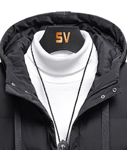 ZITY Men's Full Zipper Hooded Puffer Jacket-DUMCO05579