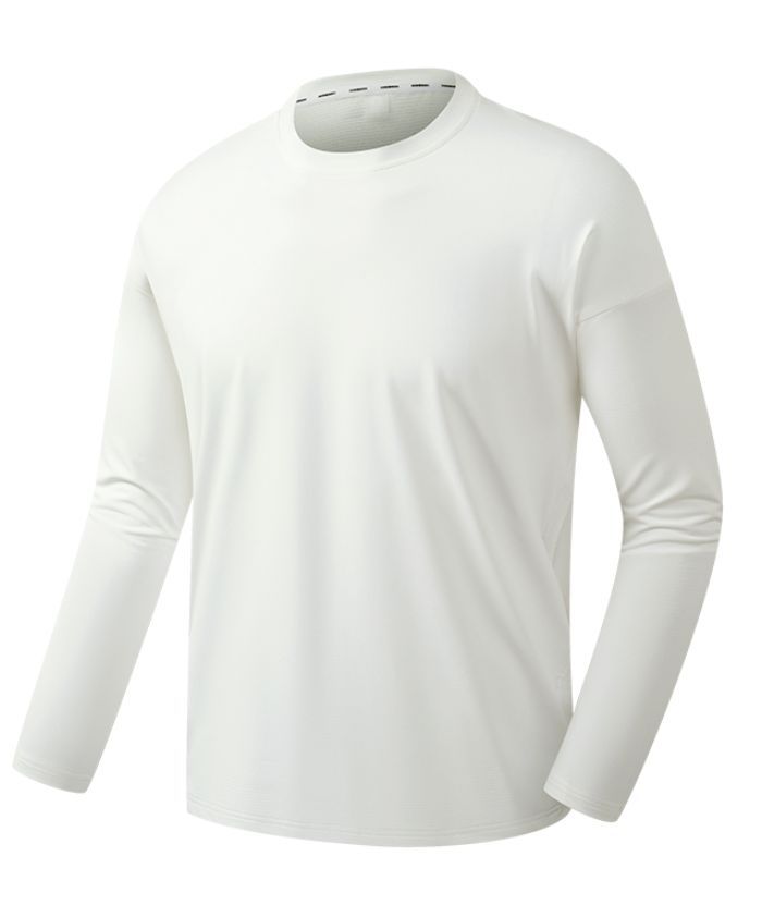 Men's Solid Color Long Sleeve Sports Polo Shirts-8850