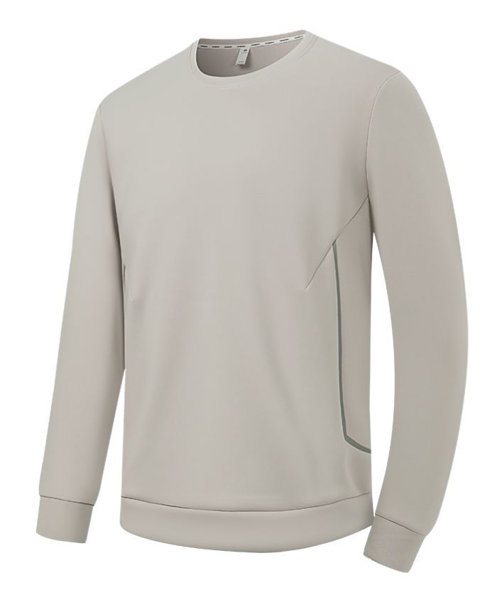 Men's Athletic Fit Solid Color Long Sleeve Polo Shirt-5328