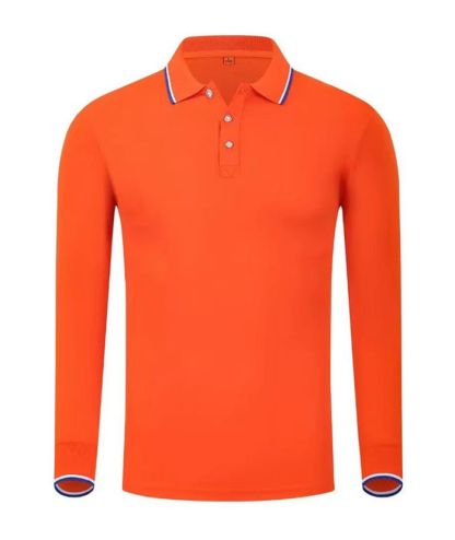 Unisex Casual Long Sleeve Sports Lapel Polo Shirt-DUMLP05917