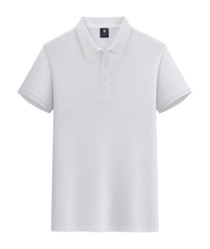 Unisex Solid Color Cotton Lapel Polo Shirt-DUMPO05925