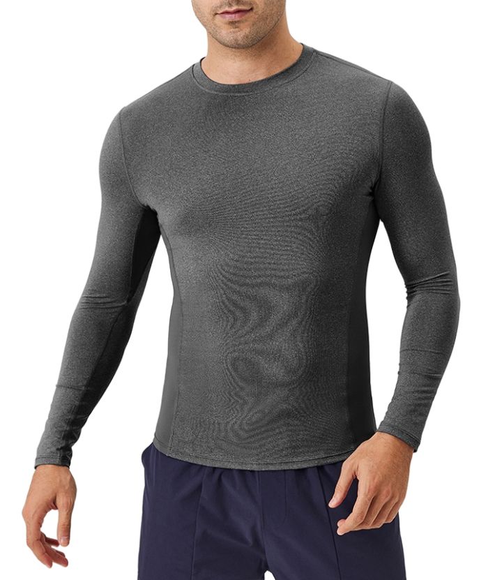 ZITY Men's Long Sleeve Compression Dri Fit T-Shirt-DUMLS05953