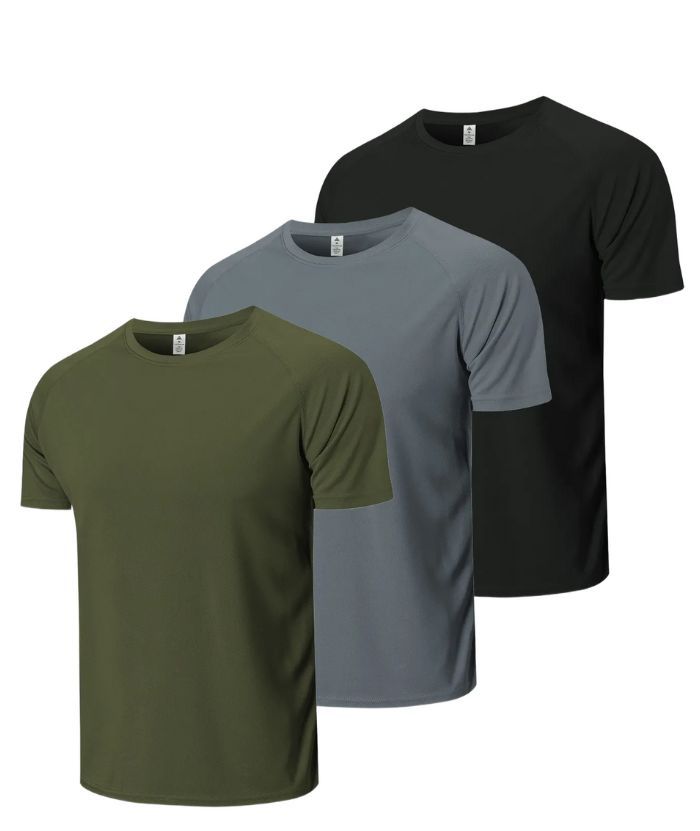 Men's Round Neck Sports T-Shirt Pack of 5/3 | Zitysports