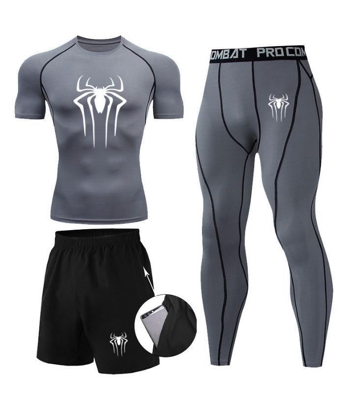 ZITY Men's Dri Fit Three Piece Compression Suit-DUMTR05987