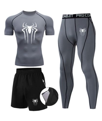 ZITY Men's Dri Fit Three Piece Compression Suit-DUMTR05987