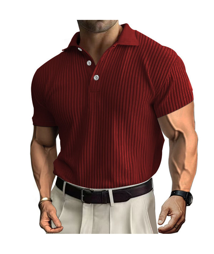 ZITY Men's Texture Casual Wrinkle Free Elasticity Short Sleeve Polo Shirt-ZPK010471 | Zitysports