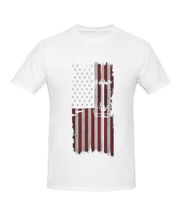 ZITY Men's American Flag 100% Cotton T-Shirt