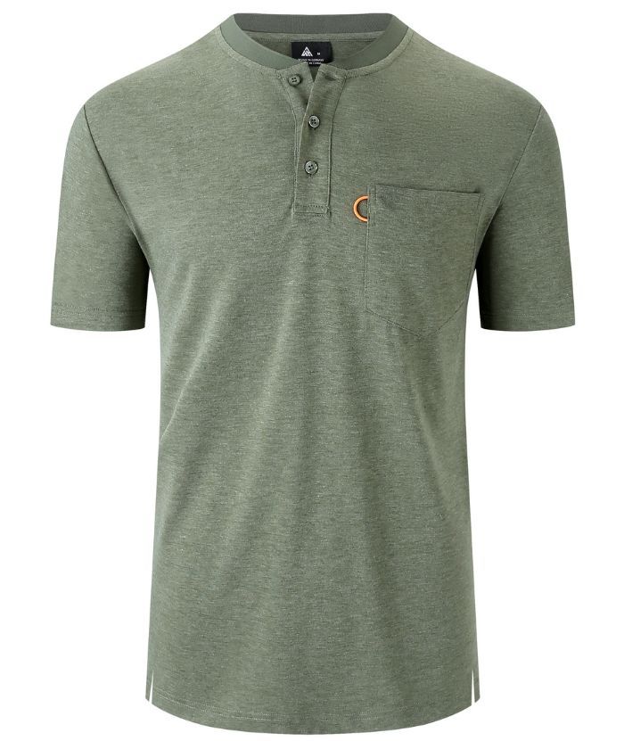 ZITY Men's Dri Fit Button Up T-Shirt-CUMSS01289