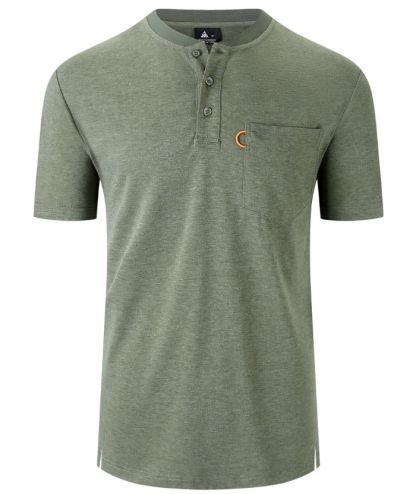 ZITY Men's Dri Fit Button Up T-Shirt-CUMSS01289