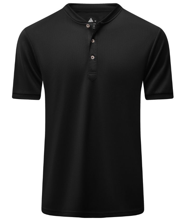 ZITY Men's Dri Fit Button Up Summer T-Shirt-CUMSS01366