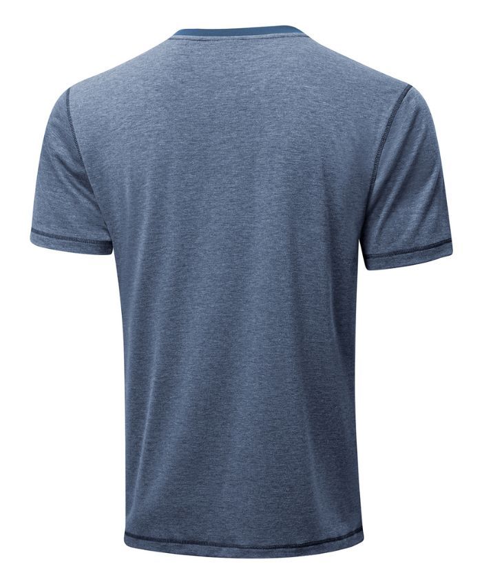 ZITY Men's Button Up Slim Fit Summer T-Shirt-CUMSS01905