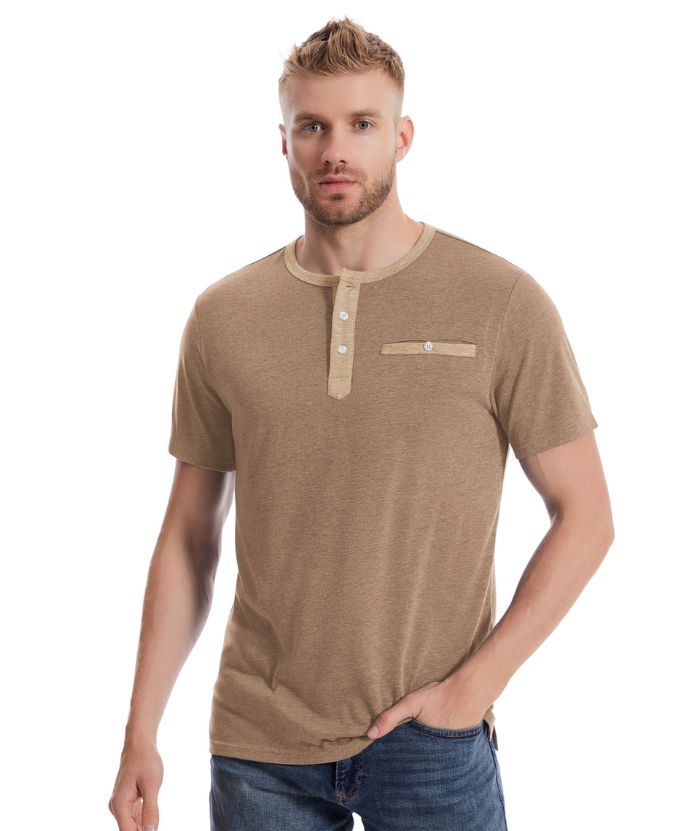 ZITY Men's Button Up Dri Fit T-Shirt-CUMSS02343