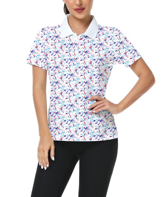 ZITY Women's Dri Fit White Golf Polo Shirt-CUWPO02134