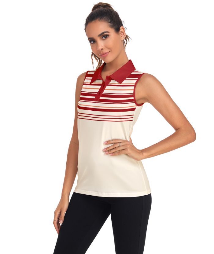 ZITY Women's Dri Fit Sleeveless Golf Polo Shirt-CUWBP02268