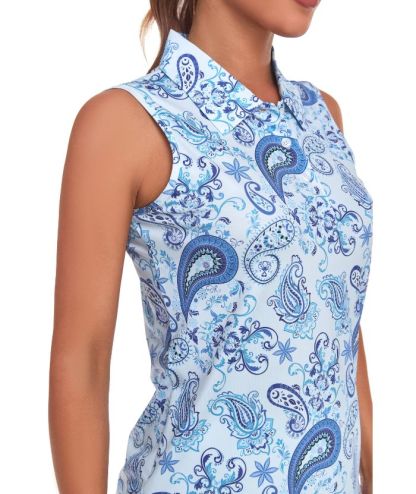 ZITY Women's Sleeveless Quick Dry Slim Fit Polo Shirt-CUWBP02149