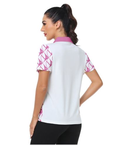 ZITY Women's Dri Fit Pink Golf Polo Shirt-CUWPO01011