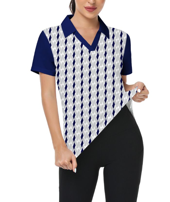 ZITY Women's Dri Fit White Golf Polo Shirt-CUWPO01014