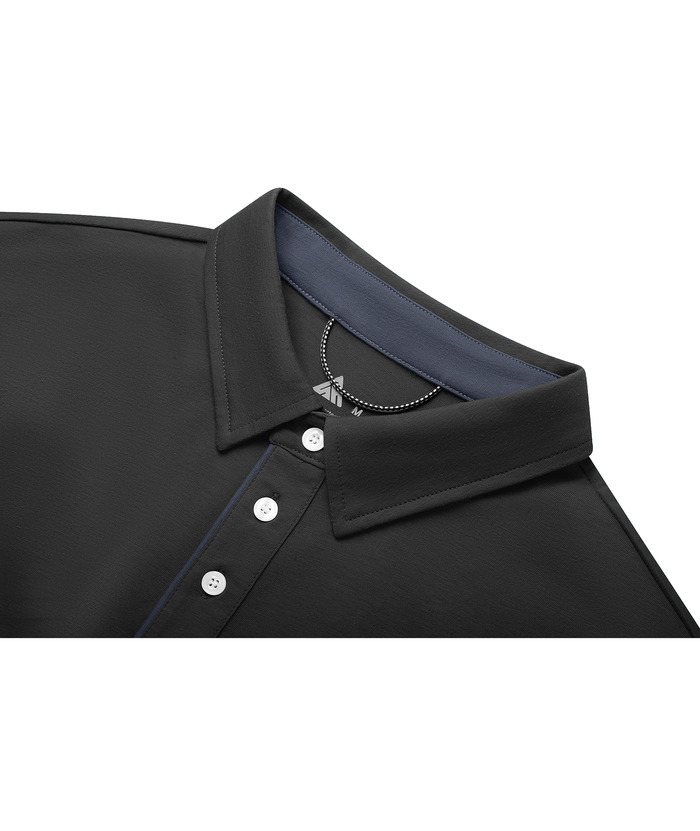 ZITY Men's Solid Color Casual Sports Polo Shirt-CUMPO01276