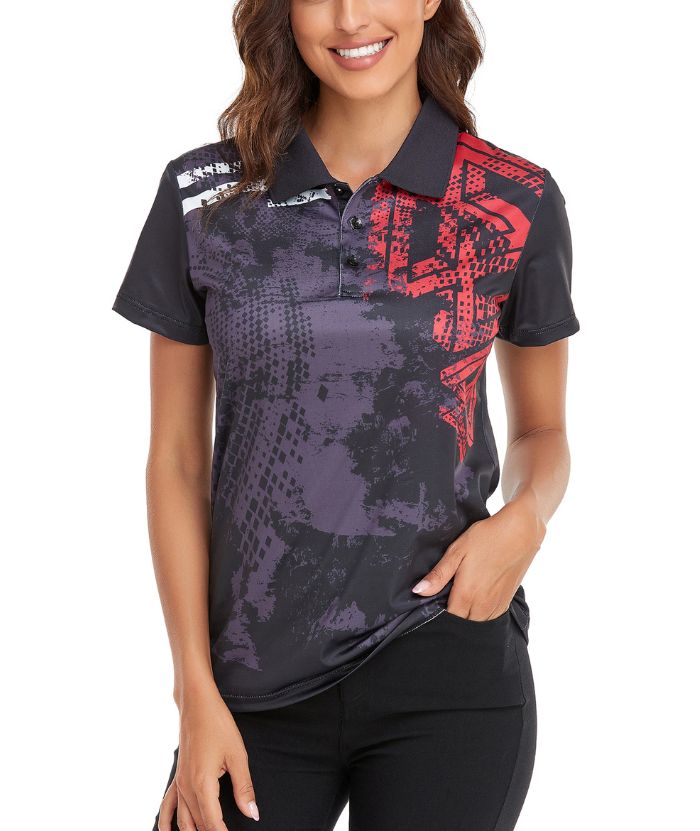 ZITY Women's Summer Dri Fit Casual Golf Polo Shirt-CFWTX00032