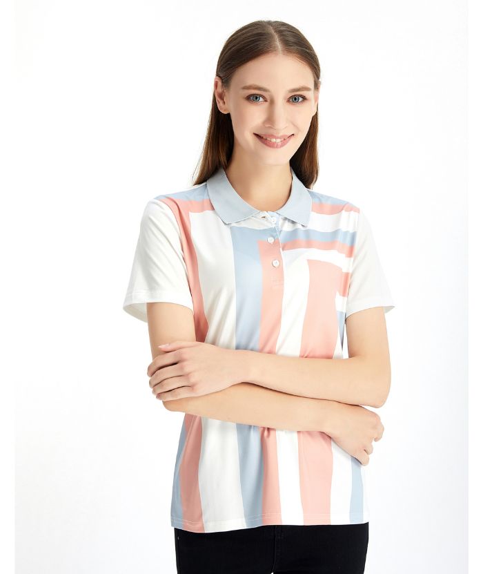 ZITY Women's Dri Fit White Golf Polo Shirt-CFWZZ00027