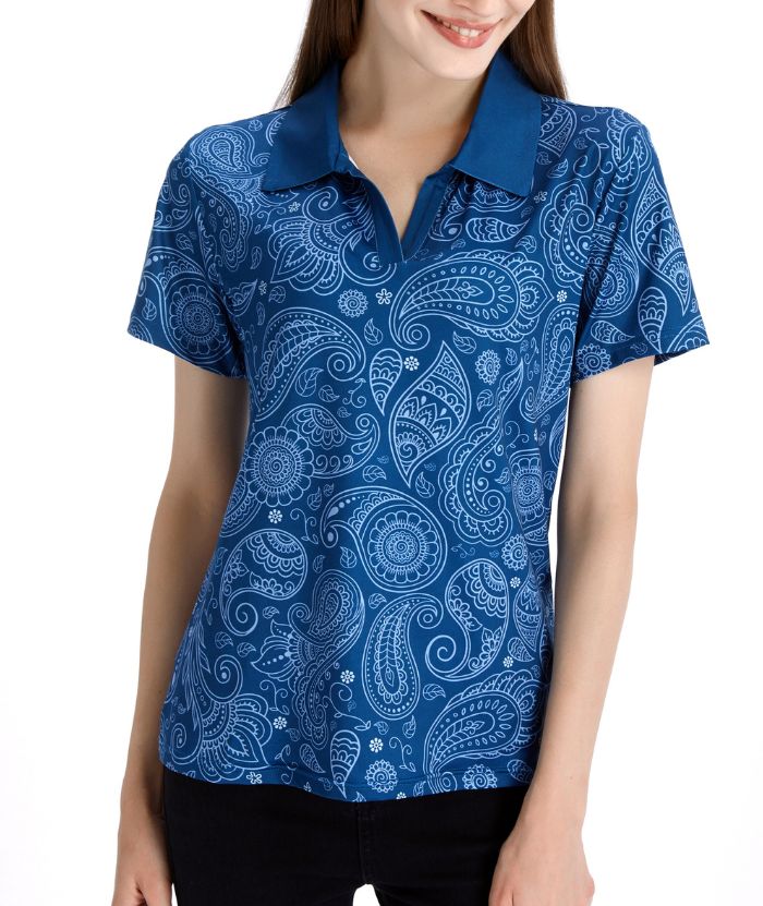 ZITY Women's Slim Fit Moisture Wicking Golf Polo Shirt-CFWZZ00039