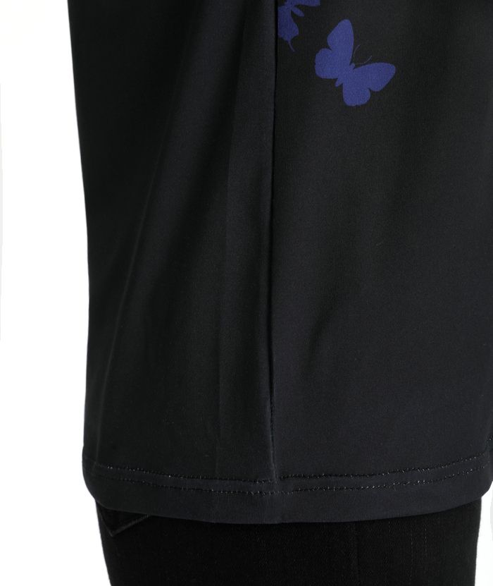 ZITY Women's Butterfly Print Slim Fit Golf Polo Shirt-CFWZZ00011