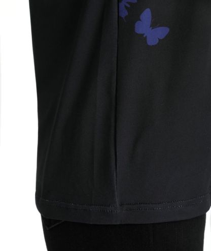 ZITY Women's Butterfly Print Slim Fit Golf Polo Shirt-CFWZZ00011