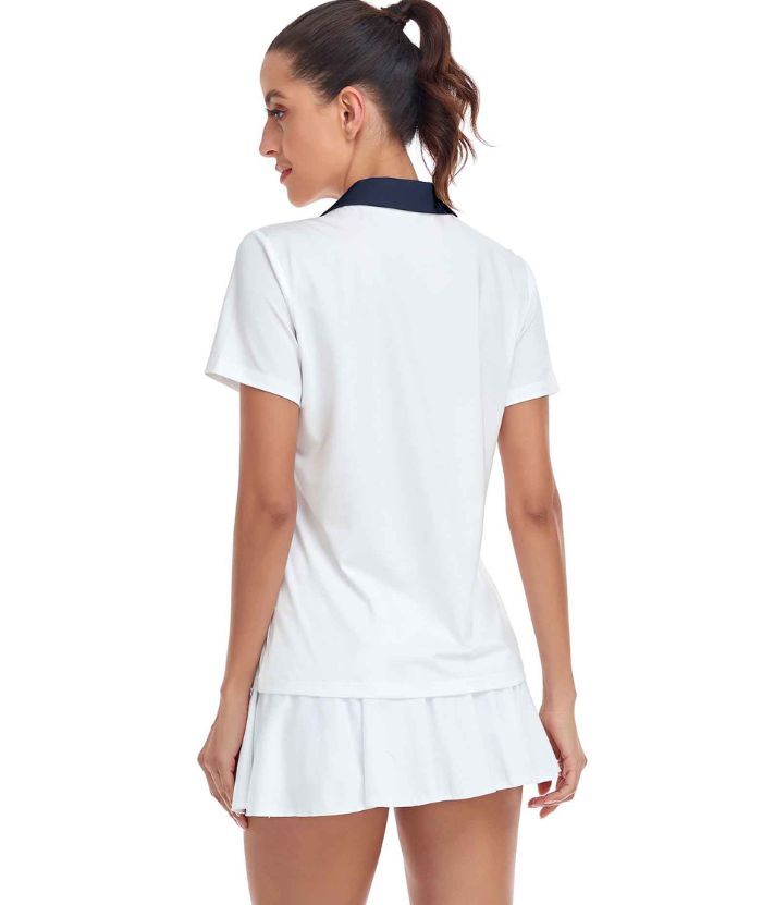 ZITY Women's Dri fit Button Up Golf Polo Shirt-CUWPO01338