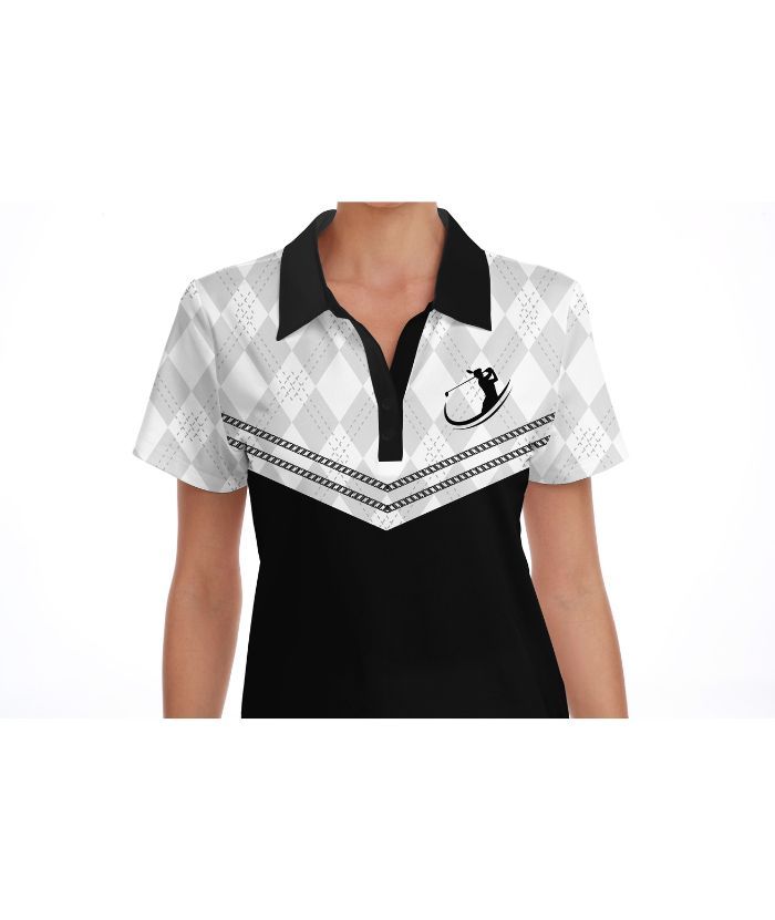 ZITY Women's Dri Fit Color Block Golf Polo Shirt-CUWPO01560