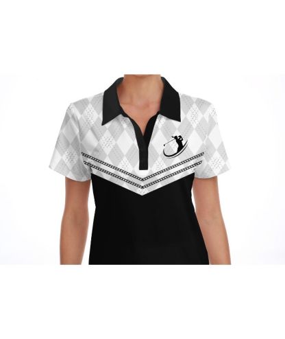 ZITY Women's Dri Fit Color Block Golf Polo Shirt-CUWPO01560
