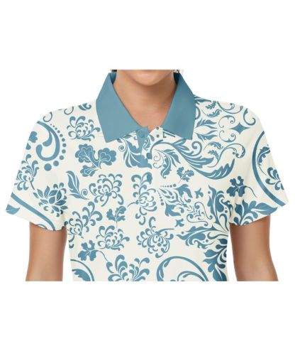 ZITY Women's Totem Pattern Dri Fit Golf Polo Shirt-CUWPO01571