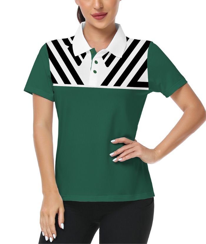 ZITY Women's Emerald Dri Fit Golf Polo Shirt-CUWPO01572