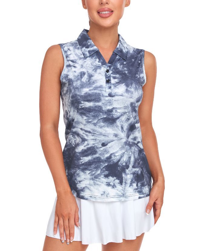 ZITY Women's Dri Fit Sleeveless Golf Polo Shirt-CUWBP02218