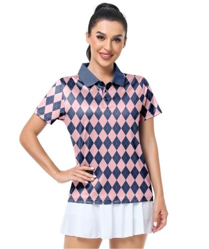 ZITY Women's Button Up Slim Fit Golf Polo Shirt-CUWPO01935