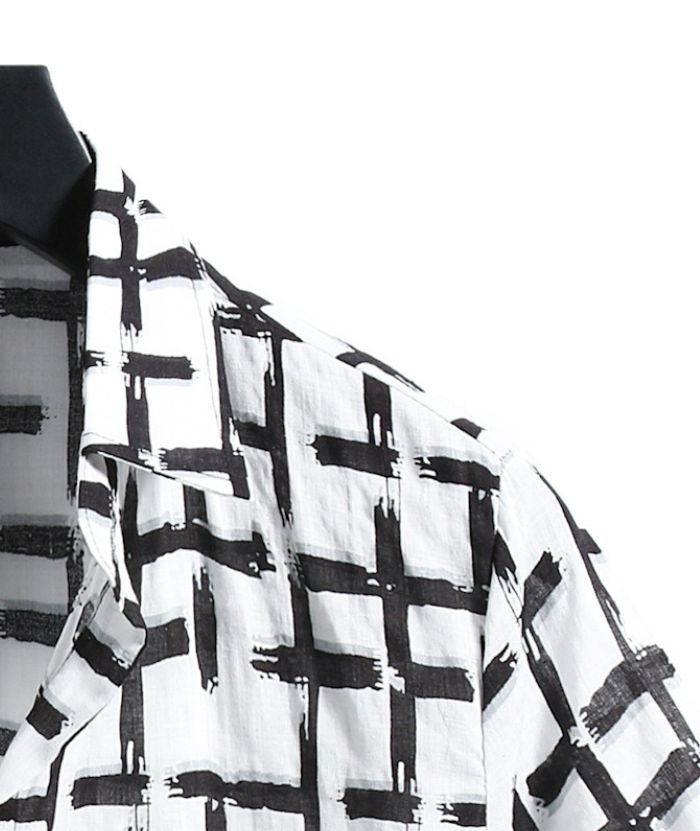 ZITY Men's Spring and Summer Printed Shirt