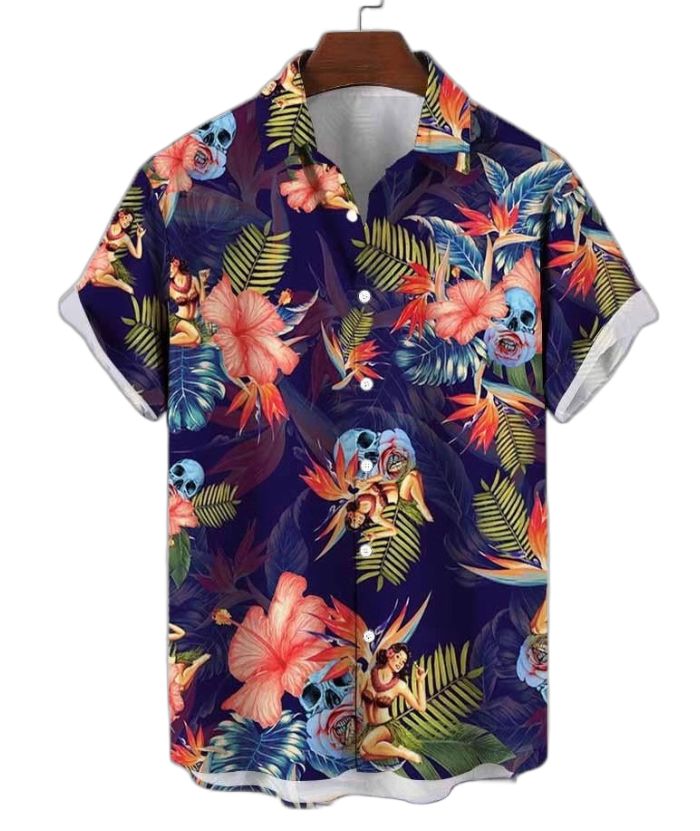 ZITY Men's Large Size Stretch Printed Shirt