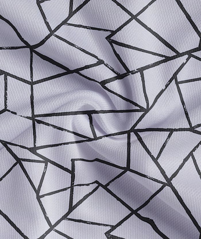 ZITY Men's Abstract Line Pattern Casual Golf Shirt