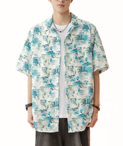 ZITY Men's Summer Casual Short Sleeve Printed Hawaiian Shirts
