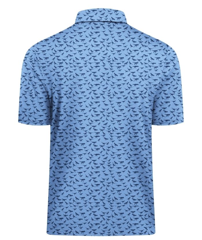 ZITY Men's Button Up Dri Fit Printed Polo Shirt-CUMPO05527