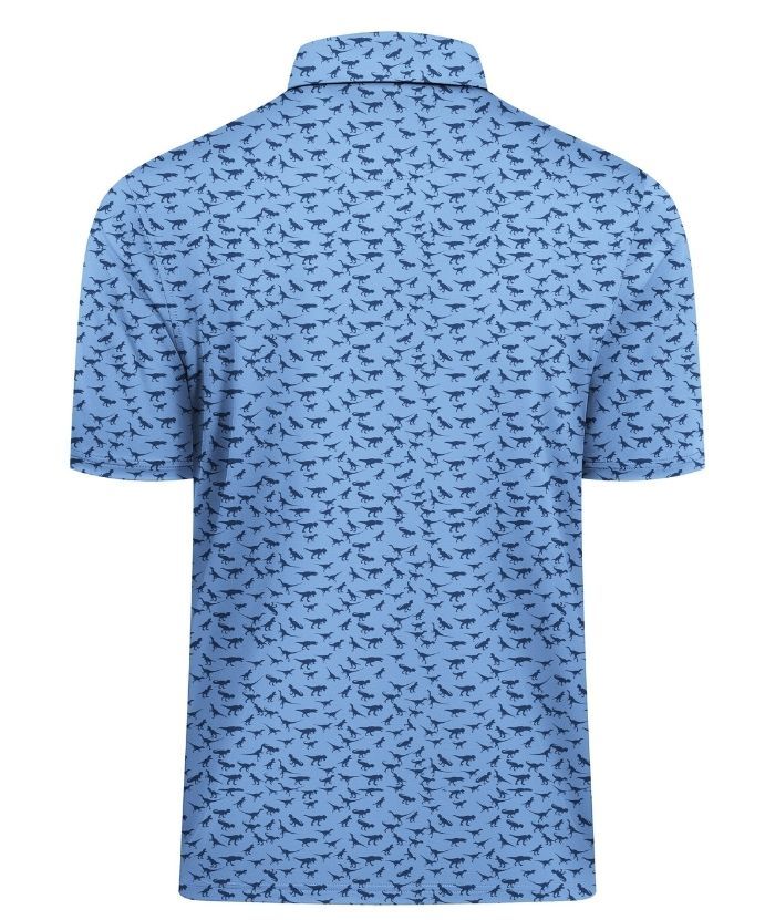 ZITY Men's Button Up Dri Fit Printed Polo Shirt-CUMPO05527